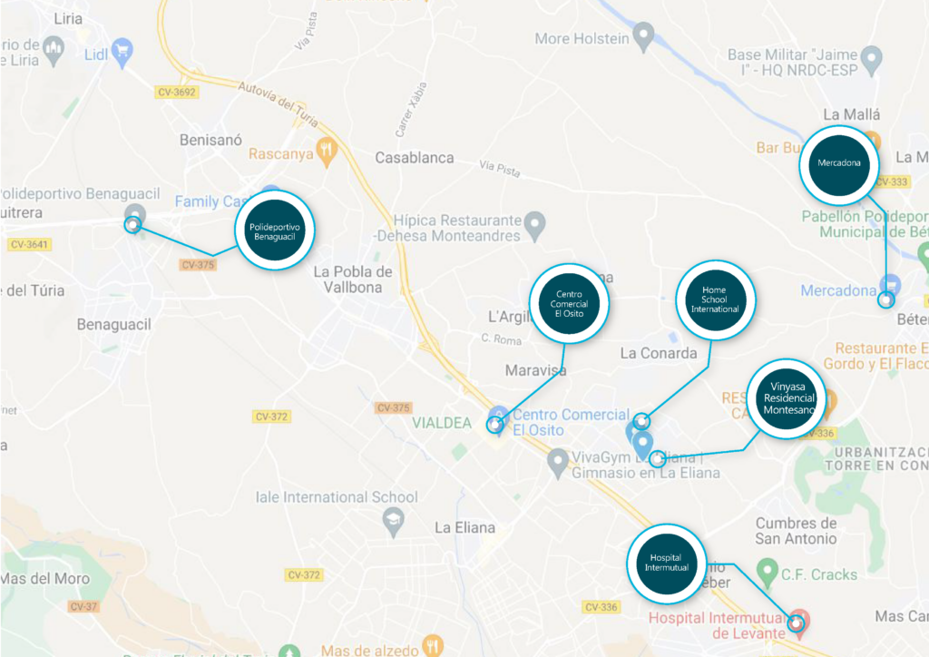 Mapa situación Residencial Vinyasa